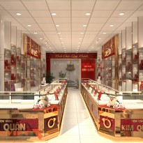 Khám phá không gian nội thất của thiết kế tiệm vàng Kim Quân 